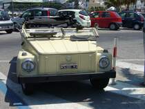 VW Typ 181. 1969 - 1979. Der 181 ist ein auf dem Typ 1 basierender geländegängiger Mehrzweckwagen. Von den 90883 produzierten Wagen, gingen ca. 15000 an die deutsche Bundeswehr und ca. 1000 Stück an den BGS. Forio/Ischia am 14.07.2015.