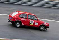 Mitzieher der Nr.32 Ulf Schmidt aus Mechernich VW Golf GTI, YT Rennen 1 beim Youngtimer Festival Spa am 19.7.2015