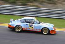 Gulf Porsche 911 RSR, mitgezogen wärend des YT Rennen 2 beim Youngtimer Festival Spa am 19.7.2015