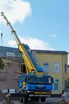 . Grove Autokran bei Dacharbeiten im Einsatz.  23.07.2015