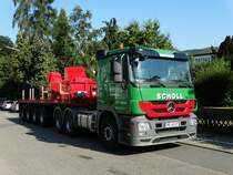 Scholl Kranservice Mercedes Benz Actros am 24.07.15 in Neckargemünd 