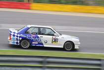 Startnummer 387 BMW M3, mitgezogen wärend des YT Rennen 2 beim Youngtimer Festival Spa am 19.7.2015