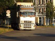 Abendstimmung mit Volvo FH am 24.01.2015 19.46 Uhr in Chemnitz Stadtwerkeparkplatz.