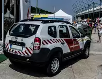 Dacia Duster, Rückansicht, (Katastrophenschutz) aufgenommen am 27.06.2015