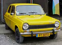. Talbot Simca 1100, Oldtimer Fahrzeug der luxemburgischen Post, war am 26.07.2015 bei der  Journée de la vieille carosserie  im Fond de Gras ausgestellt. 