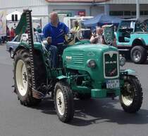 MAN, verlässt die Oldtimerausstellung der  Alten Zylinder  Hilders im Juni 2015