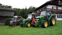 die Traktoren der Familie Fegg aus Bischofswiesen im Juli 2015