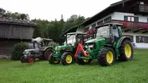 die Traktoren der Familie Fegg aus Bischofswiesen im Juli 2015