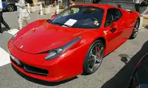 Ferrari 458 Italia am Casino Monte Carlo. Aufnahmedatum: 26. Juli 2015.