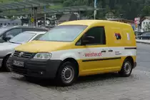 VW Caddy der Firma WEISSHAUPT, gesehen in Berchtesgaden im Juli 2015