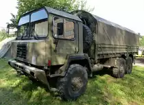 Milit�r-LKW der Schweizer Armee, gebaut von der Schweizer Firma Saurer, 6.Int.Milit�r-Fahrzeugtreffen im Schweizerischen Milit�rmuseum Full, Juli 2015
