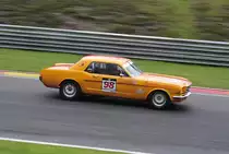 Mitzieher der Nr.98 Ford Mustang MK I,Bj.:1965, beim Dunlop FHR Langstreckencup, Youngtimer Festival Spa am 19.7.2015