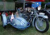 Victoria mit Seitenwagen, gesehen bei der Oldtimerausstellung in Gudensberg, Juli 2015