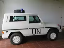 Gepanzerte Bundeswehr G Klasse ausgestellt im Panzer Museum Munster am 04.08.2015.