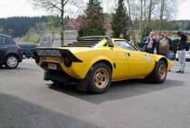 Lancia Stratos HF, Heckansicht im Fahrerlager Spa Francorchamps am 2.Mai 2015
