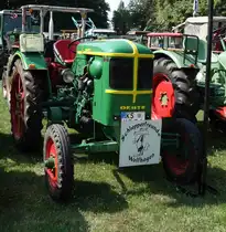 Deutz 15 PS, gesehen bei der Oldtimerausstellung in Gudensberg, Juli 2015