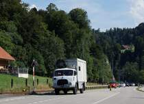 Militärfahrzeuge CH von Walter Ruetsch
STEYR: Privat genutzter ehemaliger Militär-STEYR A 680 g bei Werthenstein unterwegs am 6. August 2015.
Foto: Walter Ruetsch