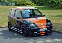 Aufgemotzter Fiat Seicento am Flugplatz Bonn-Hangelar - 11.06.2015