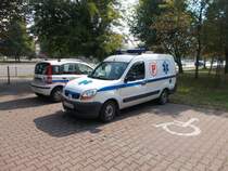 Renault Kangoo,zum Medikamententransport,am 16.August 2015,im polnischen Szczecin.