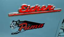 Eicher Puma, die Firma in Bayern verwendete diesen Schriftzug an den von 1965-70 gebauten Schmalspurschleppern, Aug.2015