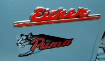 Eicher Puma, die Firma in Bayern verwendete diesen Schriftzug an den von 1965-70 gebauten Schmalspurschleppern, Aug.2015