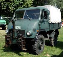 Unimog gesehen bei der Oldtimerausstellung in Gudensberg, Juli 2015