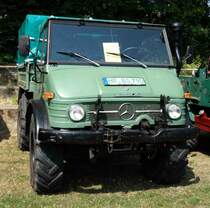 Unimog gesehen bei der Oldtimerausstellung in Gudensberg, Juli 2015
