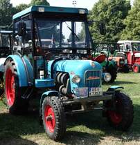 Eicher Tiger steht bei der Oldtimerausstellung in Gudensberg, Juli 2015