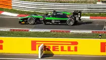 GP2 Rennwagen auf dem HUngaroring am 25.07.2015.