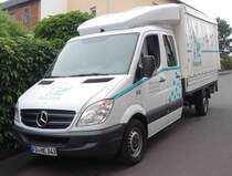 MB Sprinter des Getränkehändlers  HEURICH  steht zur Entladung beim Ortsjubiläum 850 Jahre Hofaschenbach, Juli 2015