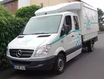 MB Sprinter des Getränkehändlers  HEURICH  steht zur Entladung beim Ortsjubiläum 850 Jahre Hofaschenbach, Juli 2015