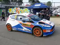 Ford Fiesta R5 (Teemu Suninen / Mikko Markkula) im Servicepark der Deutschland-Rallye, 23.08.2015