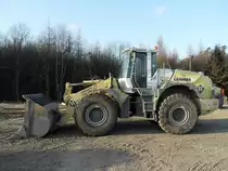 Liebherr L 554 2 plus 2 auf der Autobahnbaustelle der A7 in Luxembourg (01.02.2009)