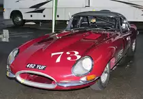 JAGUAR E-Type, bei der Nachtruhe im Fahrerlager wärend der 6h Classic Spa Francorchamps am 19.9.2015