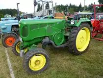 John Deere-Lanz D 1616 am 12.09.2015 auf dem Schleppertreffen in Gusenburg