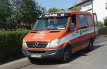 MB Sprinter der Firma Fillauer, gesehen auf einer Baustelle in 36100 Petersberg-Marbach im August 2015