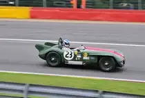 LISTER Bristol, Bj.1955, 2000ccm, Fahrer: WOOD Barry (GB) & NUTHALL Will (GB)
Bei der Woodcote Trophy & Stirling Moss Trophy [Motor Racing Legends] SPA SIX HOURS 19.September 2015
https://de.wikipedia.org/wiki/Lister_Cars