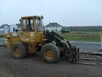 Caterpillar IT 14B bei Straßenbauarbeiten in Sandweiler (Lux.), 28.10.2007