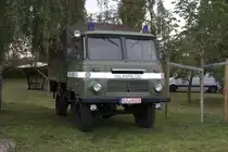 Beim Eisenbahnfest des Traditions BW in Staßfurt war am 24.09.2015 auch dieser Klein LKW Robur der ehemaligen Volkspolizei der DDR ausgestellt.