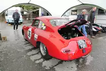 PORSCHE 356A Super 1600ccm, Heckansicht, gesehen bei Rundgang im Fahrerlager wärend der 6h Classic Spa Francorchamps am 19.9.2015