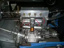 Motor eines Bugatti Typ 35 beim Autojumble in Luxemburg, 08.03.2008