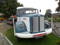 Scania-Vabis - gesehen am 6.9.2014 2014 beim großen Eisenbahn-Spektakel  „Terug naar Toen - Zurück nach Damals“ der Museumseisenbahn VSM in Beekbergen / NL,