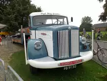 Scania-Vabis - gesehen am 6.9.2014 2014 beim großen Eisenbahn-Spektakel  „Terug naar Toen - Zurück nach Damals“ der Museumseisenbahn VSM in Beekbergen / NL,