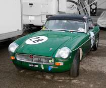 MG B Roadster, abgestellt im Fahrerlager der 6h Classic am 19.9.2015 in Spa Francorchamps 