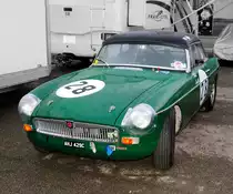 MG B Roadster, abgestellt im Fahrerlager der 6h Classic am 19.9.2015 in Spa Francorchamps 