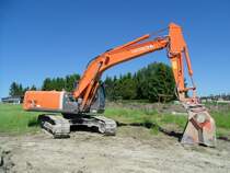 Hitachi Zaxis ZX 210 LC-3 wurde bei der Erschließung eines Neubaugebietes bei Bitburg eingesetzt, 03.06.2010