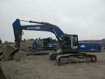 Hitachi Zaxis ZX 350 LCN-3 eingesetzt beim Ausbau der A1, 21.06.2009