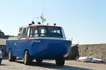 Amphibienfahrzeug im Oktober 2015 auf Saint Michael's Mount an der Südküste Englands.