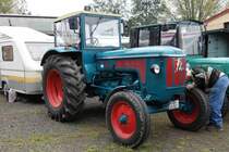 Hanomag Brillant 600 steht auf der Freigeländefläche bei der Bulldogmesse in Alsfeld, Oktober 2015