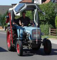 Eicher unterwegs in Pferdsdorf anl. der 2015er Oldtimerveranstaltung im August